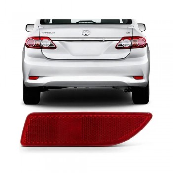 Refletor Para-choque traseiro Toyota Corolla 12/13 Lado Esquerdo Olho De Gato Vermelho, Marca: DSC