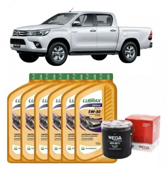 Kit Troca De Óleo+filtro Hilux 2.7 Flex 2016 2017 2018 2019